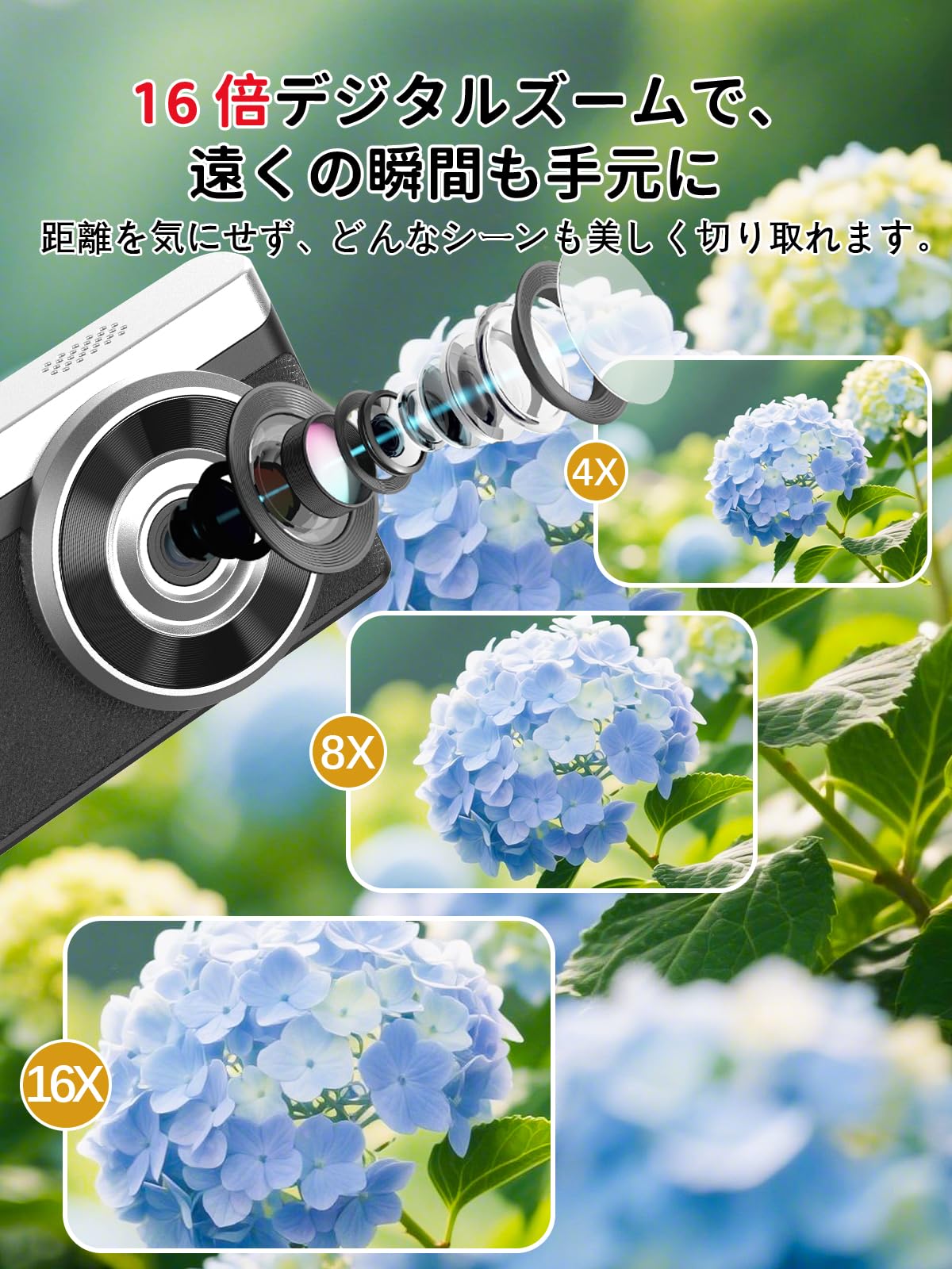 Amazon | 2026新登場 デジタルカメラ 4800万画素 4K録画 デジカメ 64G